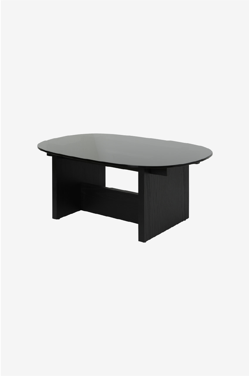 Round Sofa Table - Black